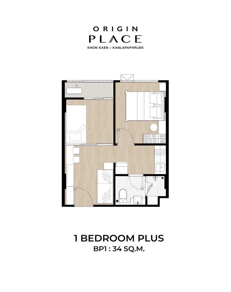 ภาพแบบบ้าน-1 Bedroom Plus (BP1)