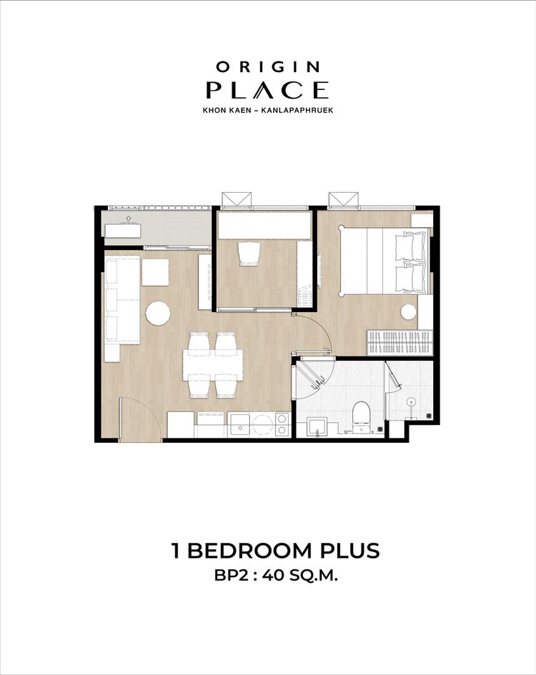 ภาพแบบบ้าน-1 Bedroom Plus (BP2)
