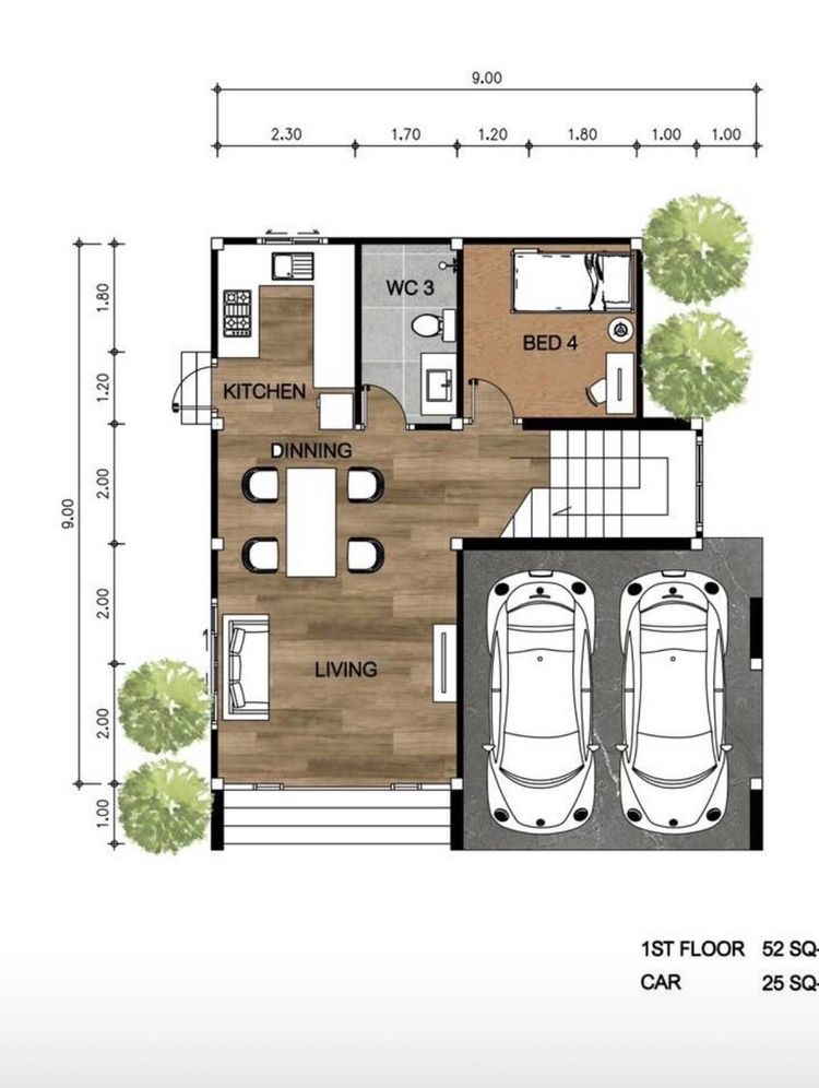 ภาพแบบบ้าน-บ้านเดี่ยวสองชั้น