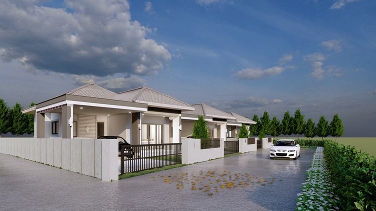 ภาพแบบบ้าน-บ้านชั้นเดียว