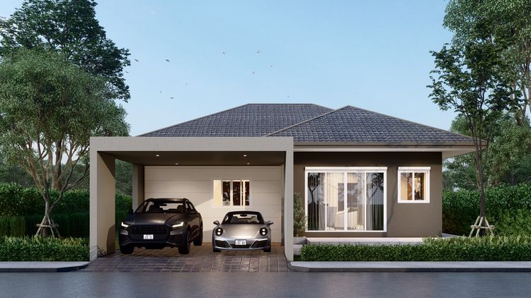 ภาพแบบบ้าน-Type B บ้านเดี่ยว 1 ชั้น