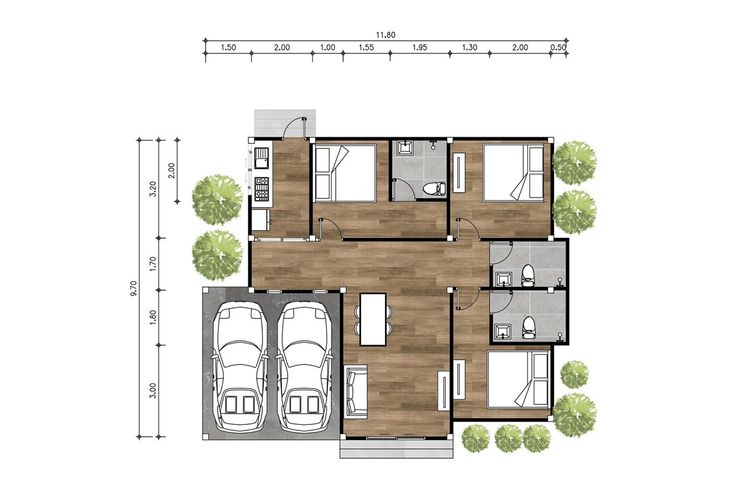 ภาพแบบบ้าน-บ้านเดี่ยวชั้นเดียว