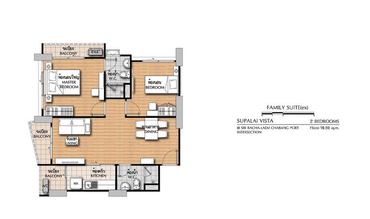 ภาพแบบบ้าน-2 BEDROOM