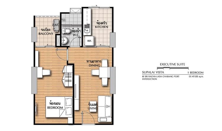 ภาพแบบบ้าน-1 BEDROOM