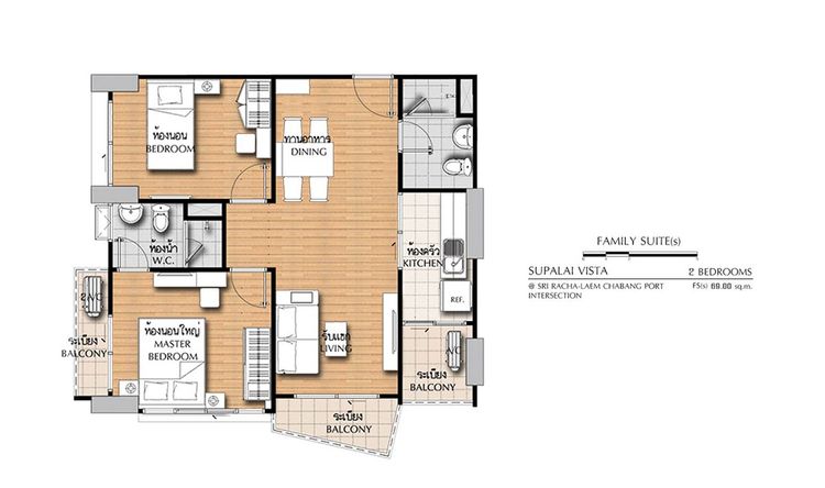 ภาพแบบบ้าน-2 BEDROOM