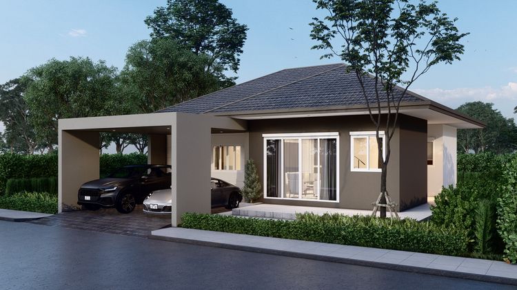 ภาพแบบบ้าน-Type B บ้านเดี่ยว 1 ชั้น
