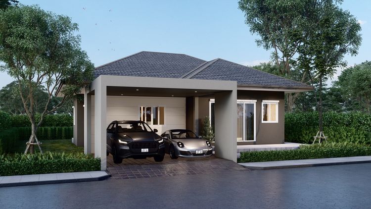 ภาพแบบบ้าน-Type B บ้านเดี่ยว 1 ชั้น
