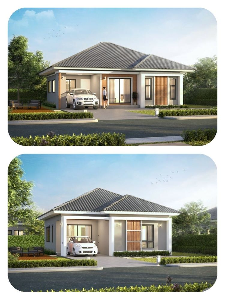 ภาพแบบบ้าน-บ้านเดี่ยวชั้นเดียว