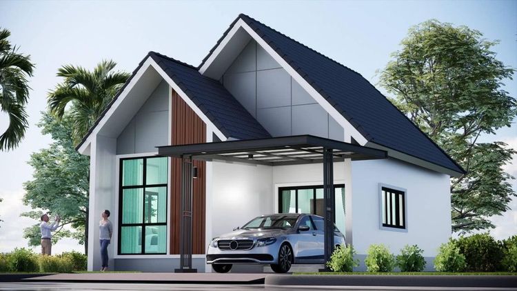 ภาพแบบบ้าน-บ้านเดี่ยว ชั้นเดียว