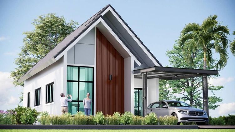 ภาพแบบบ้าน-บ้านเดี่ยว ชั้นเดียว