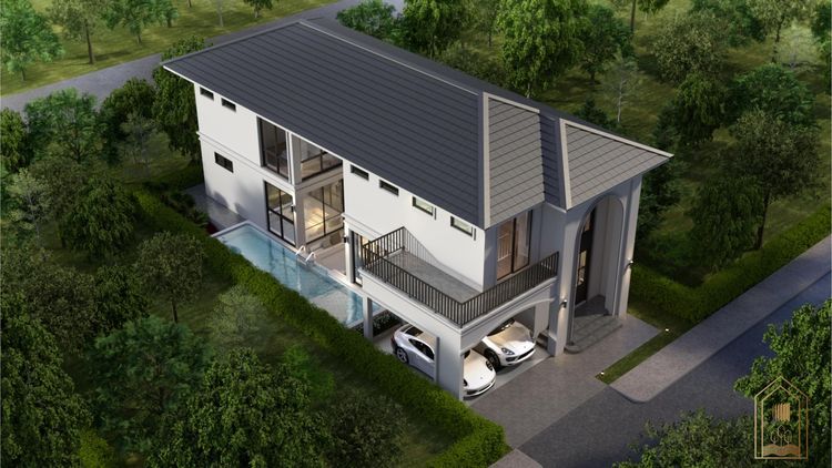 ภาพแบบบ้าน-บ้านเดี่ยวสองชั้น