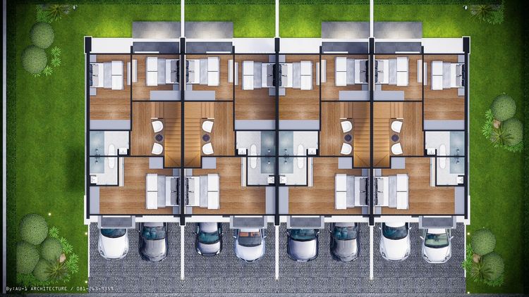 ภาพแบบบ้าน-ทาวน์โฮม 2 ชั้น