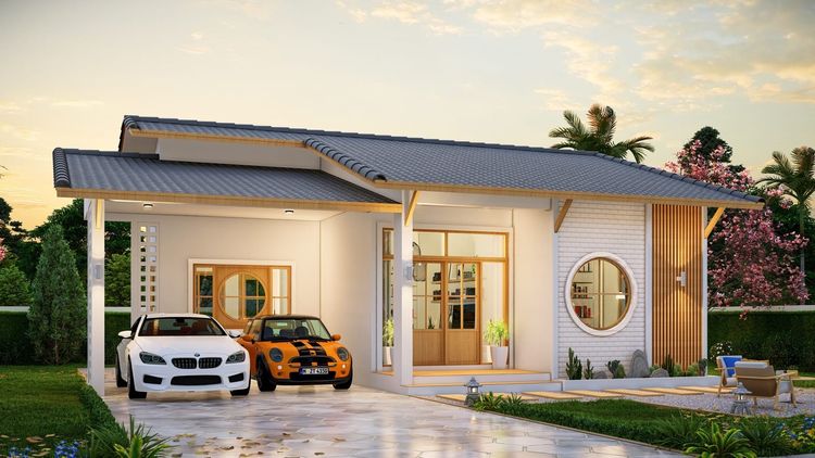 ภาพแบบบ้าน-บ้านเดี่ยวโมจู