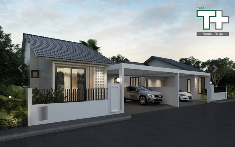 ภาพแบบบ้าน-บ้านแฝดชั้นเดียวสไตล์ 𝗠𝗶𝗻𝗶𝗺𝗮𝗹