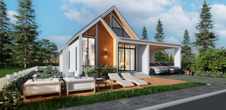 ภาพแบบบ้าน-บ้านเดี่ยวชั้นเดียว