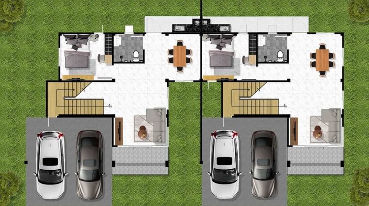 ภาพแบบบ้าน-บ้านแฝด