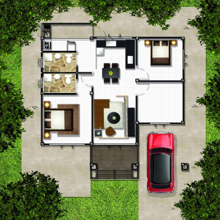 ภาพแบบบ้าน-บ้านดาวเรือง