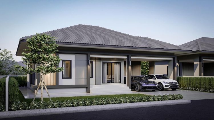 ภาพแบบบ้าน-บ้านเดี่ยวชั้นเดียว