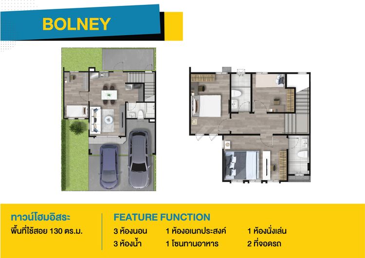 ภาพแบบบ้าน-แบบบ้าน Bolney ทาวน์โฮม 2 ชั้น