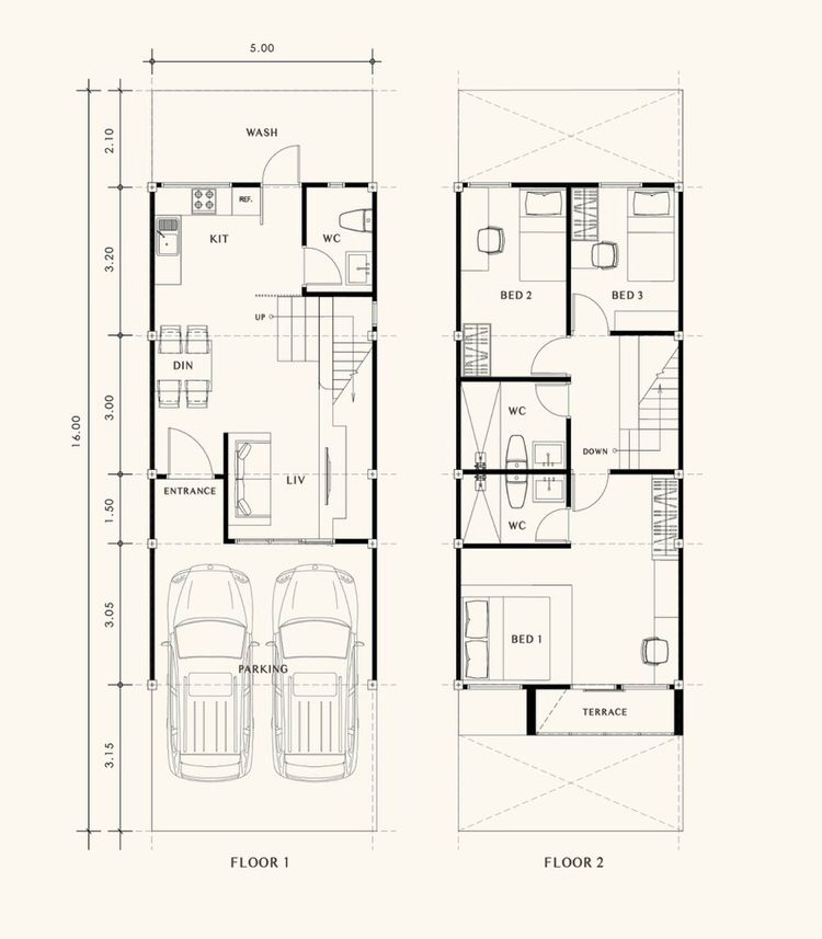 ภาพแบบบ้าน-ARDEL(กว้าง 5 ม.)