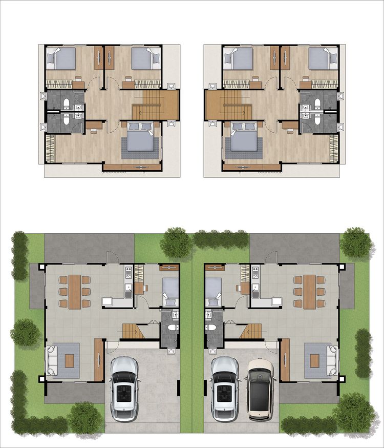 ภาพแบบบ้าน-TWIN HOME ผนังแยกอิสระ สไตล์บ้านเดี่ยว