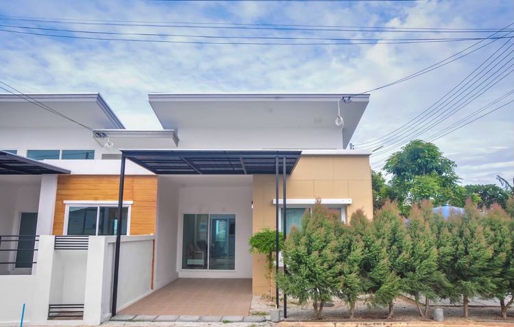 ภาพแบบบ้าน-ทาวน์โฮม 1 ชั้นห้องมุม