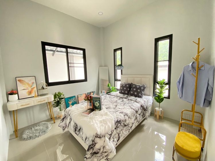 ภาพแบบบ้าน-บ้านเดี่ยวชั้นเดียว พร้อมดาดฟ้าชั้นลอย