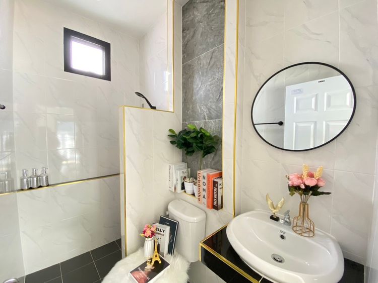 ภาพแบบบ้าน-บ้านเดี่ยวชั้นเดียว พร้อมดาดฟ้าชั้นลอย