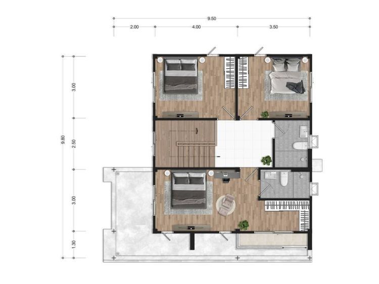 ภาพแบบบ้าน-แบบบ้านสไตล์อิงลิช Type D DAISY