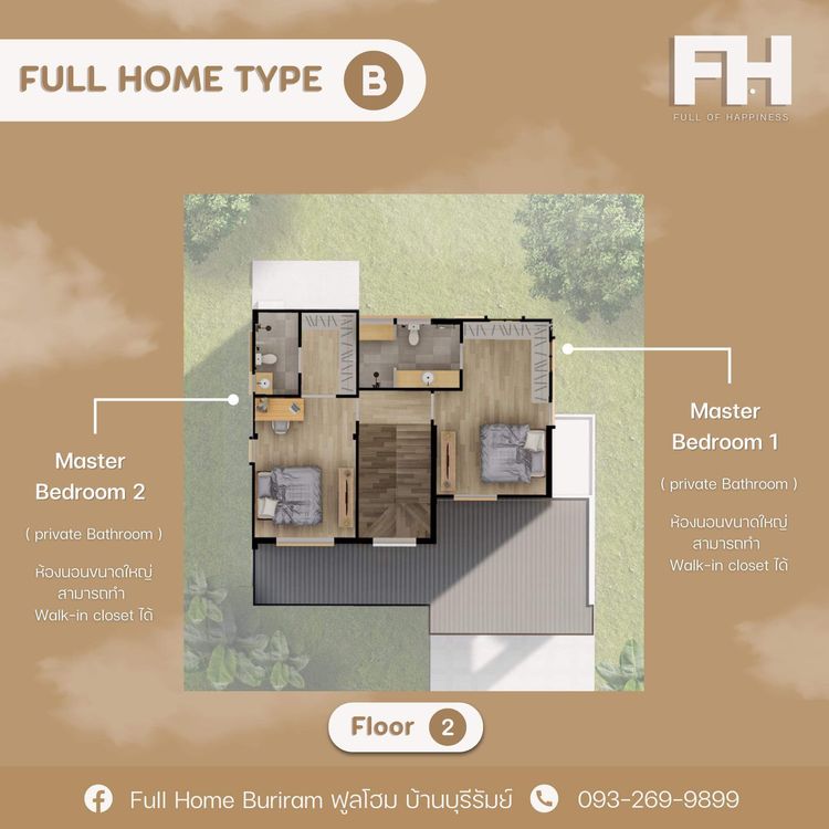 ภาพแบบบ้าน-แปลนบี Type B