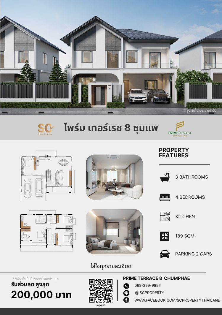 ภาพแบบบ้าน-ไพร์ม เทอร์เรซ 8 ชุมแพ