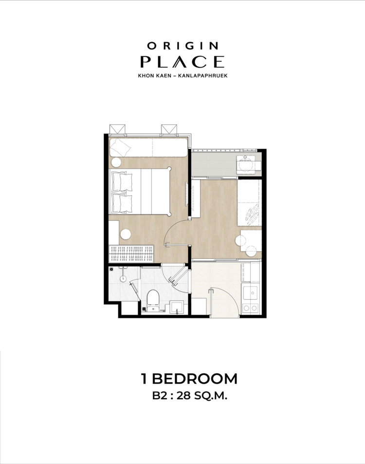 ภาพแบบบ้าน-1 Bedroom (B2)