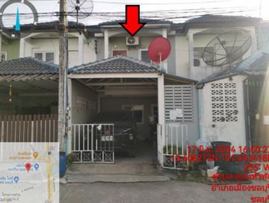 ขายทาวน์เฮาส์ 2 ราคา 1.65 ล้านบาท ในโครงการสุขใจวิลล่า3 ในอำเภอเมืองชลบุรี