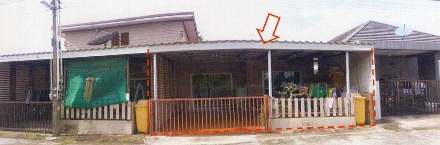 ขายทาวน์เฮ้าส์ 1 ชั้น ในโครงการอยู่เย็น ปาร์คฮิลล์ ราคา 1.3 ล้านบาท ในอำเภอนิคมพัฒนา